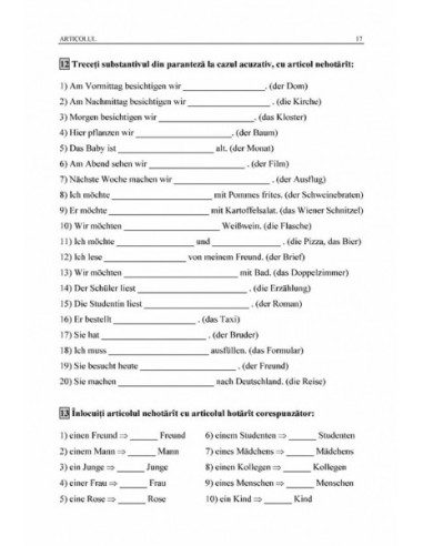 Limba germană. Exerciții de gramatică...
