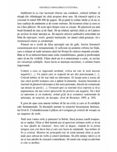 Jurnalismul cultural și de opinie Jurnalismul cultural și de opinie