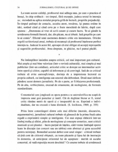 Jurnalismul cultural și de opinie Jurnalismul cultural și de opinie