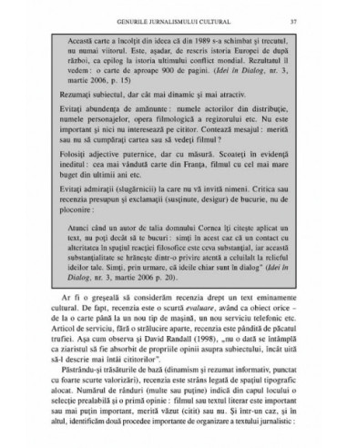 Jurnalismul cultural și de opinie Jurnalismul cultural și de opinie