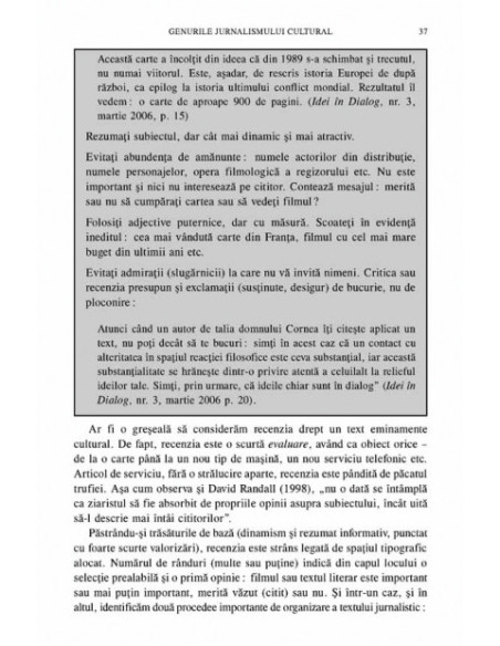 Jurnalismul cultural și de opinie