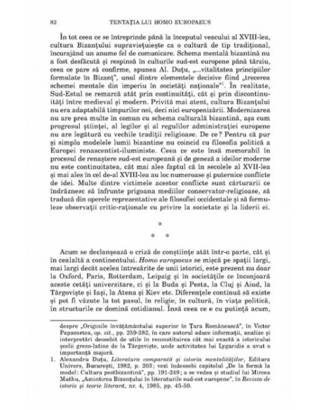 Tentaţia lui homo europaeus