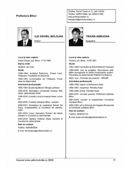 Anuarul www.administrație.ro/ 2006