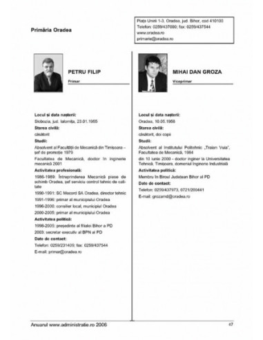 Anuarul www.administrație.ro/ 2006