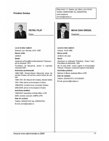 Anuarul www.administrație.ro/ 2006