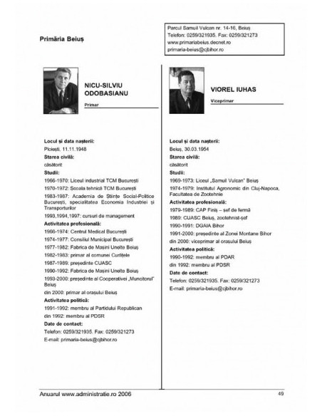 Anuarul www.administrație.ro/ 2006
