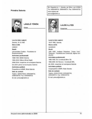 Anuarul www.administrație.ro/ 2006