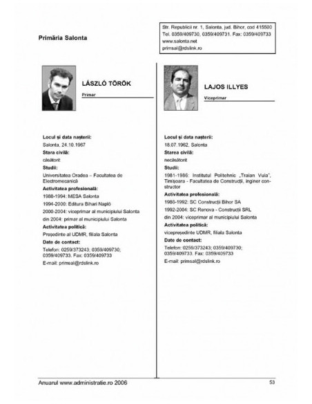 Anuarul www.administrație.ro/ 2006