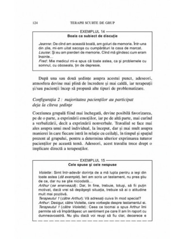 Terapii scurte de grup. Comportamente...