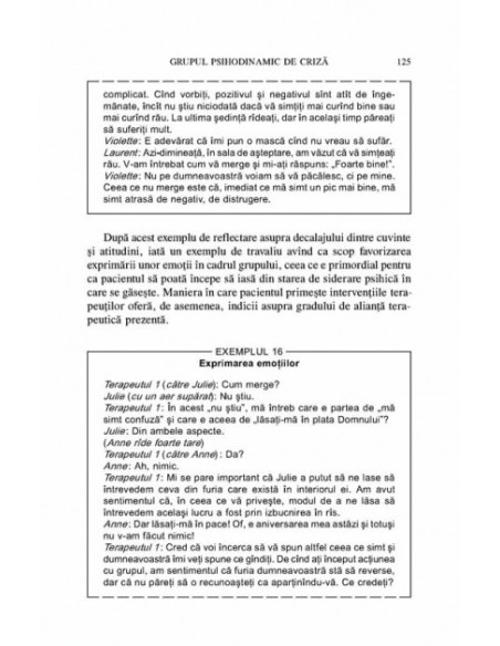 Terapii scurte de grup. Comportamente și ilustrări clinice