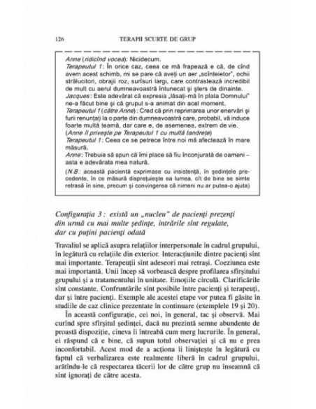 Terapii scurte de grup. Comportamente și ilustrări clinice
