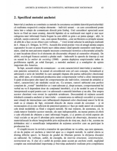 Ancheta sociologică și sondajul de...