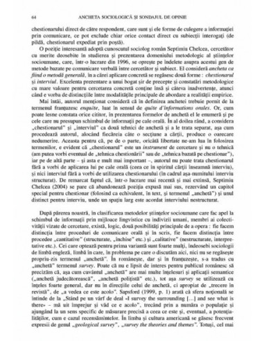 Ancheta sociologică și sondajul de...