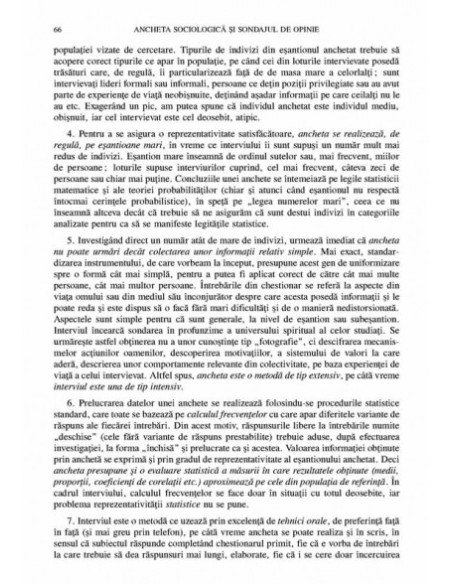 Ancheta sociologică și sondajul de opinie. Teorie și practică