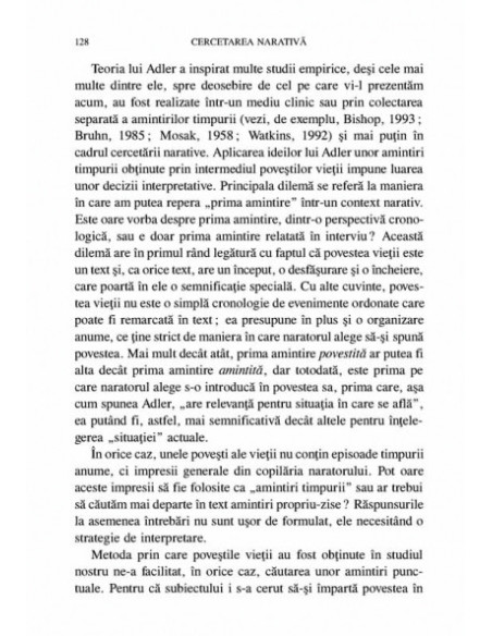 Cercetarea narativă. Citire, analiza și interpretare