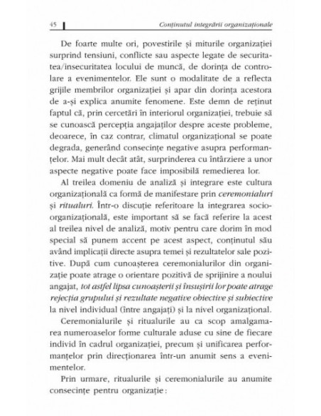 Integrarea în organizaţii. Paşi spre un management de succes