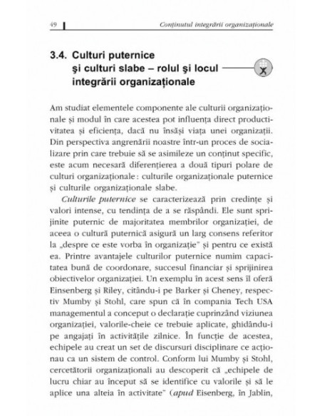 Integrarea în organizaţii. Paşi spre un management de succes