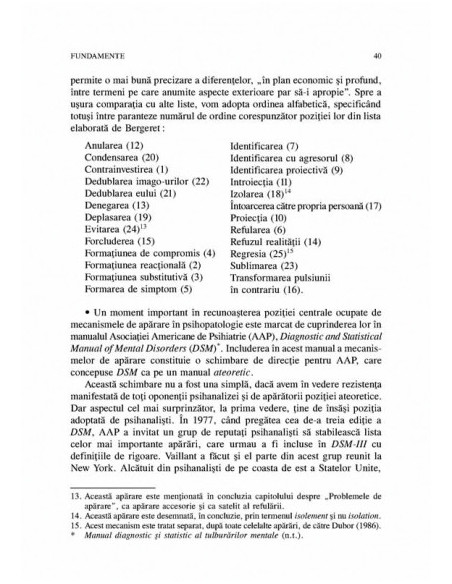 Mecanismele de apărare. Teorie și aspecte clinice