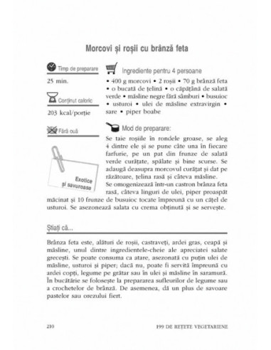 199 de rețete vegetariene