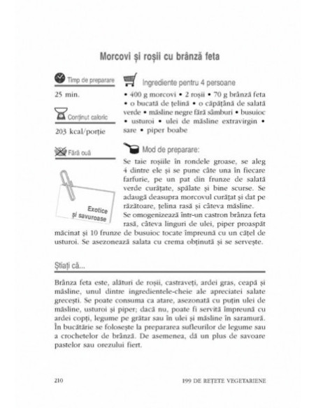 199 de rețete vegetariene