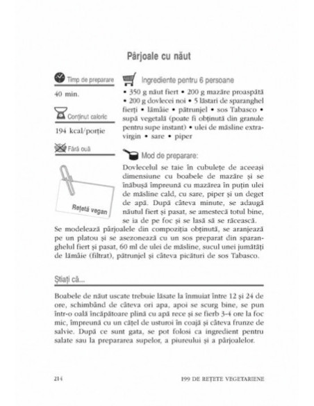 199 de rețete vegetariene