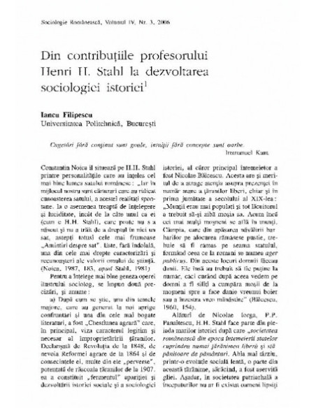 Sociologie Românească. Volumul IV. Nr. 3. Toamna 2006