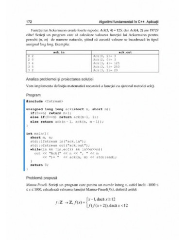 Algoritmi fundamentali în C++. Aplicații