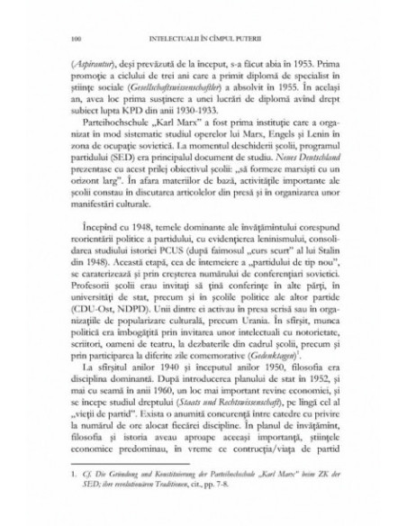 Intelectualii în cîmpul puterii. Morfologii şi traiectorii sociale