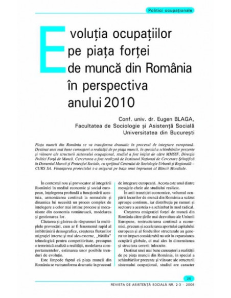 Revista de Asistență Socială. Nr. 2-3/2006