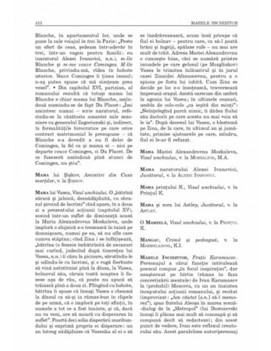 Dicţionarul personajelor lui Dostoievski