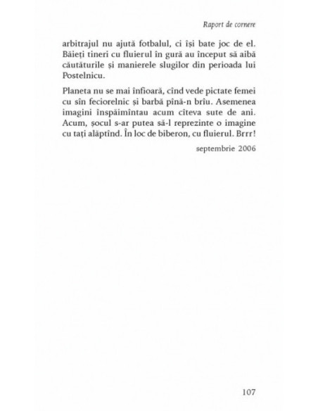 Raport de cornere.