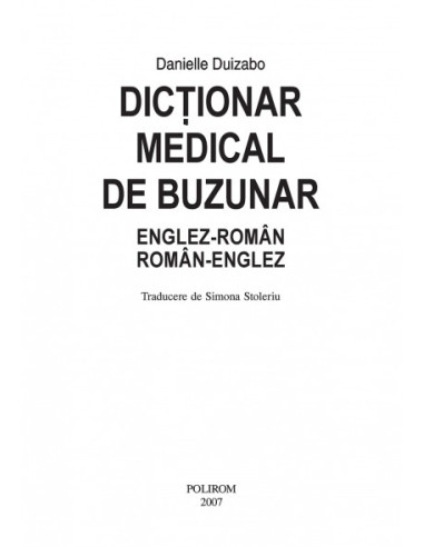Dicţionar medical de buzunar...