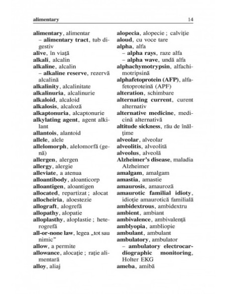 Dicţionar medical de buzunar englez-român/ român-englez