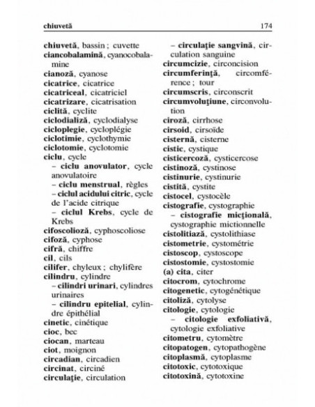 Dicționar medical de buzunar francez-român/român-francez