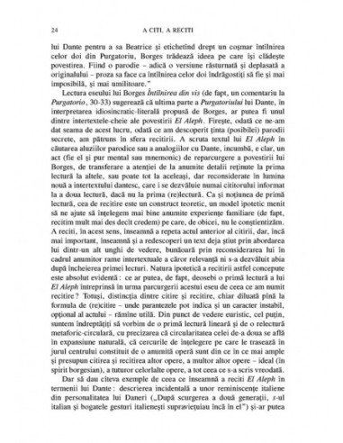 A citi, a reciti. Către o poetica a...