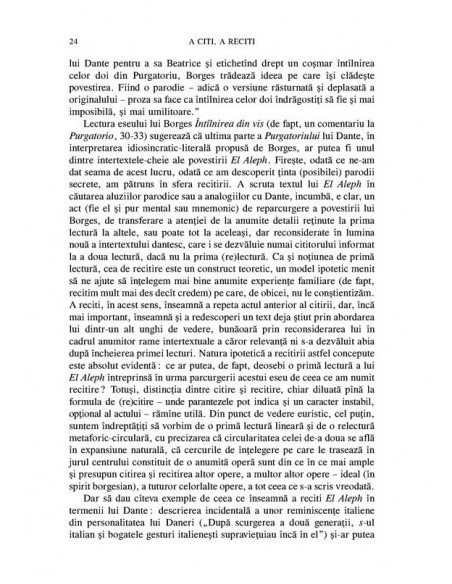 A citi, a reciti. Către o poetica a (re)lecturii