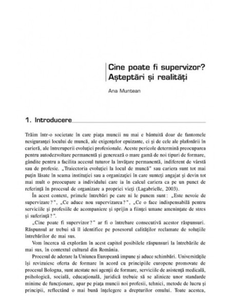 Supervizarea. Aspecte practice şi tendinţe actuale