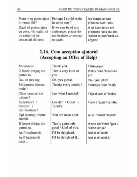 Ghid de conversație român-englez