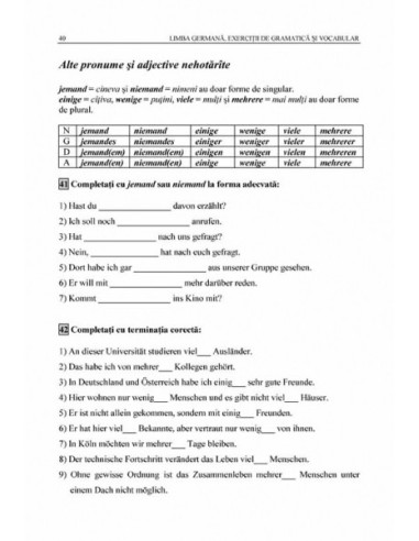 Limba germană. Exerciţii de gramatică... Limba germană. Exerciţii de gramatică...
