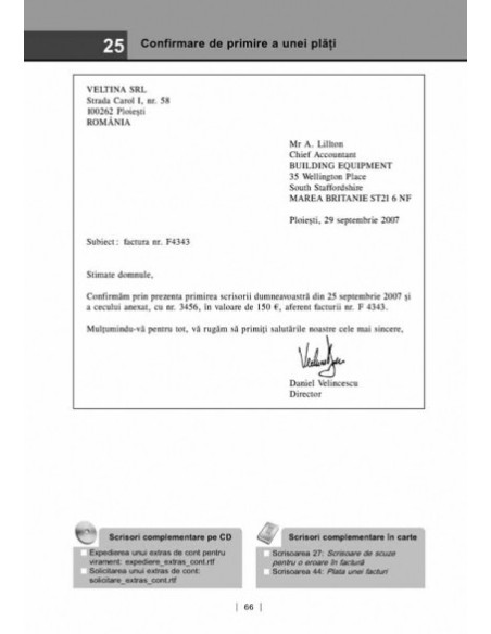 Modele de scrisori profesionale în limba engleză