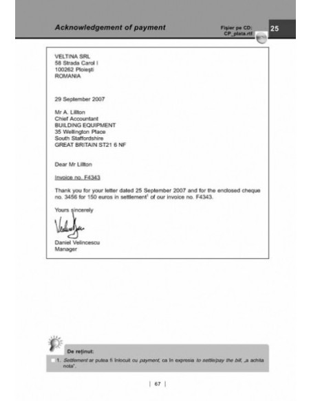 Modele de scrisori profesionale în limba engleză