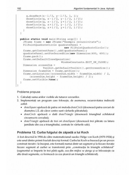 Algoritmi fundamentali în Java. Aplicații