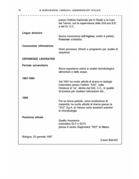 Il burocratese. Limbajul administrativ italian