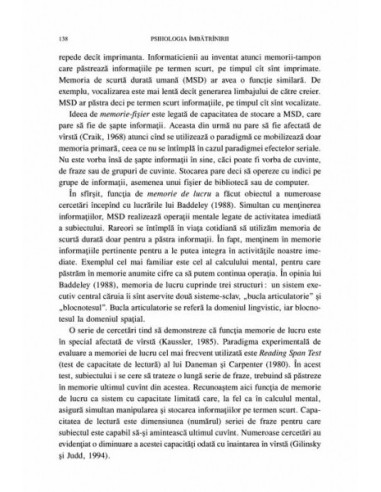 Psihologia îmbătrînirii Psihologia îmbătrînirii