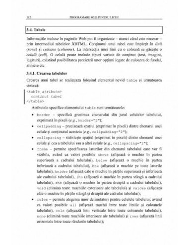 Programare Web pentru liceu