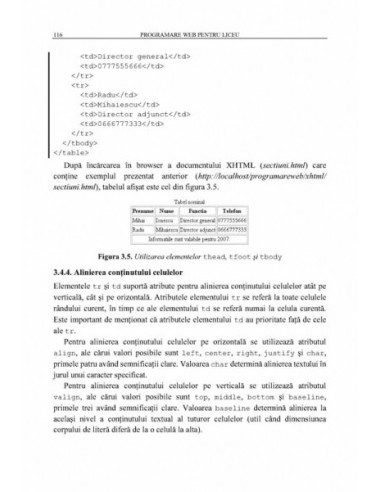 Programare Web pentru liceu