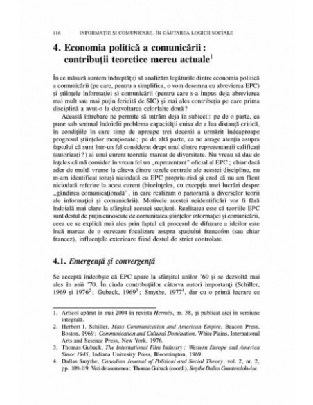 Informație și comunicare. În căutarea logicii sociale