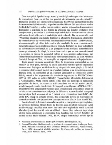 Informație și comunicare. În căutarea... Informație și comunicare. În căutarea...