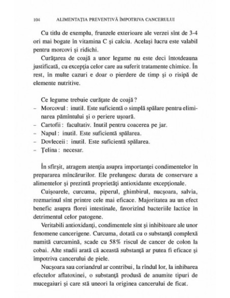 Alimentația preventivă împotriva cancerului