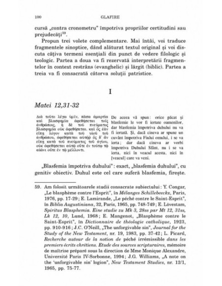 Glafire. Nouă studii biblice și patristice